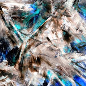 FREE FLYING 2, MODERNO ABSTRATO ELEGANTE MOVIMENTO PINTURA
