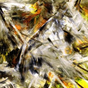 FREE FLYING 3, MODERNO ABSTRATO ELEGANTE MOVIMENTO PINTURA