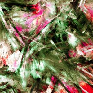 FREE FLYING 4, MODERNO ABSTRATO BOTANICO MOVIMENTO PINTURA