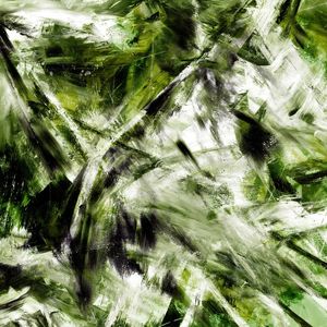 FREE FLYING 7, MODERNO ABSTRATO BOTANICO MOVIMENTO PINTURA