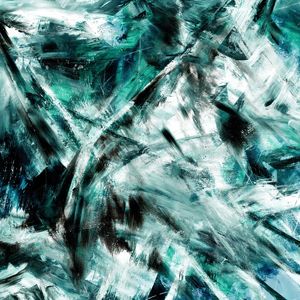 FREE FLYING , MODERNO ABSTRATO OCEANO MAR MOVIMENTO PINTURA