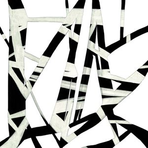 ARACHNID 1, PRETO E BRANCO GEOMETRICO ABSTRATO ELEGANTE URBANO QUADRADO