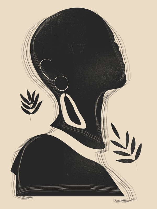 TROPICAL GIRL /ABSTRACT MINIMAL 3
