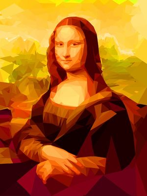 MONALISA IN LOW POLY