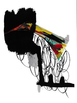 COLAGEM PÁSSARO ABSTRATO