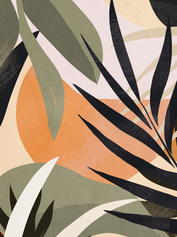 ABSTRACT ART TROPICAL LEAVES 2