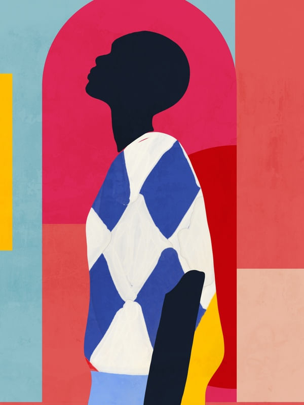 ABSTRACT ART WOMAN PORTRAIT
