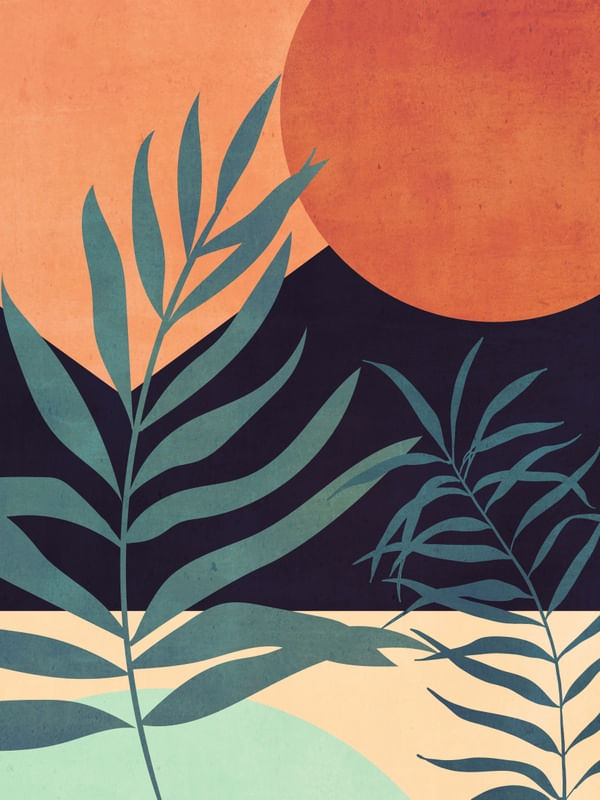 ABSTRACT ART TROPICAL LEAVES 16
