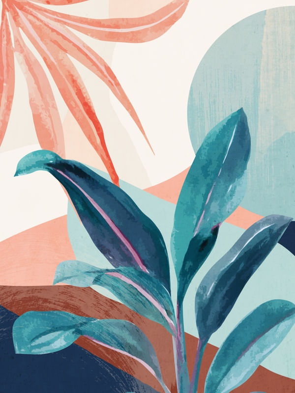 ABSTRACT ART TROPICAL LEAVES 15