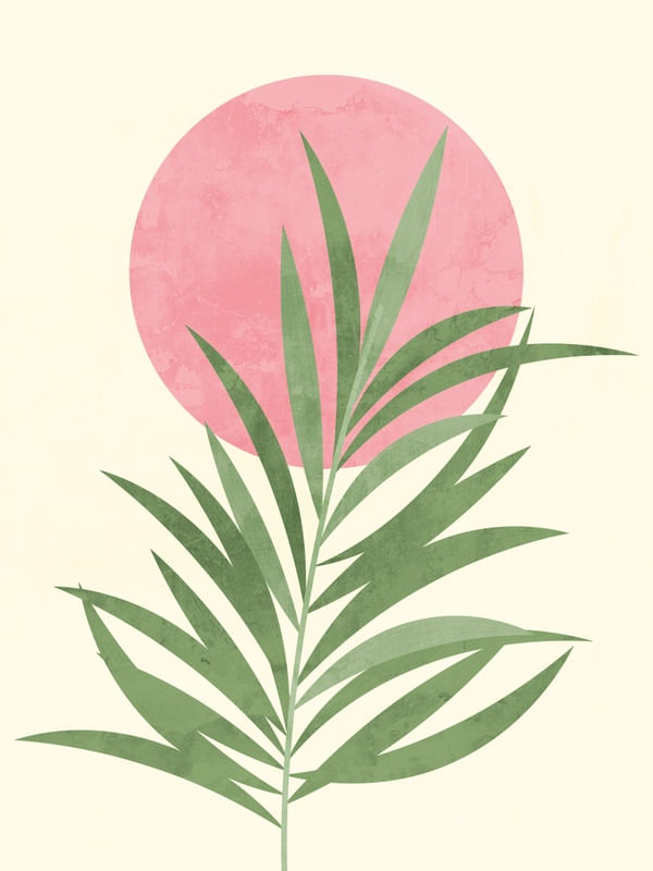 MINIMAL ABSTRACT ART TROPICAL LEAF 3