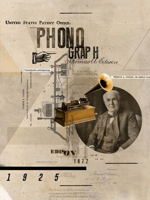 PATENTE PHONOGRAPH EDISON 1925