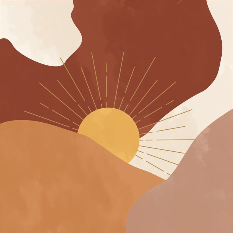 MINIMALIST ART - SUN AND SHAPES