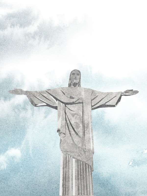 CRISTO REDENTOR AQUARELA