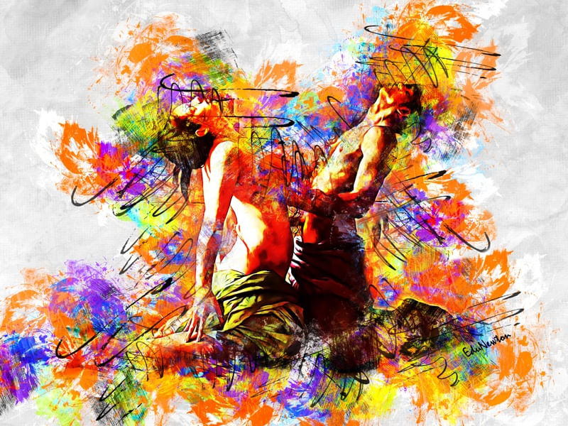 ABRAÇO ROMÂNTICO - ARTE ABSTRATA