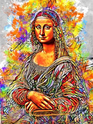 MONALISA , LA GIOCONDA - ARTE ABSTRATA