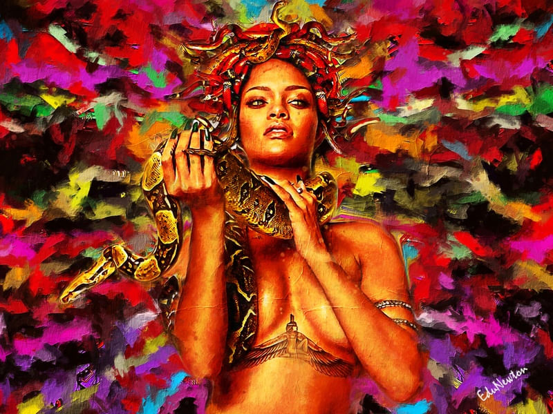 RAIANA MEDUSA E A COBRA - ARTE MODERNA