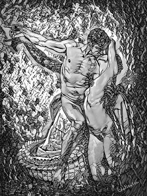 DESAFIO DO AMOR EM PRETO E BRANCO - ART NOUVEAU