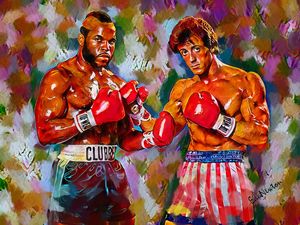 STALLONE - ROCKY III - OIL PAINT