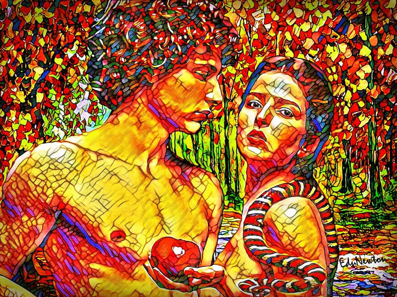 ADÃO E EVA NO PARAÍSO ABSTRATO - ARTE MODERNA