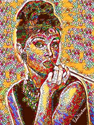 AUDREY HEPBURN - BONEQUINHA DE LUXO - ARTE NOUVEAU