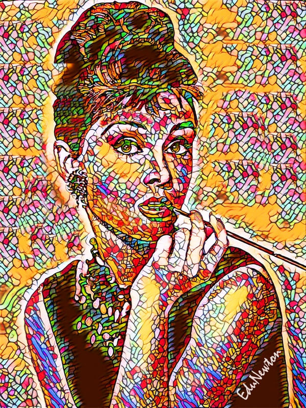 AUDREY HEPBURN - BONEQUINHA DE LUXO - ARTE NOUVEAU