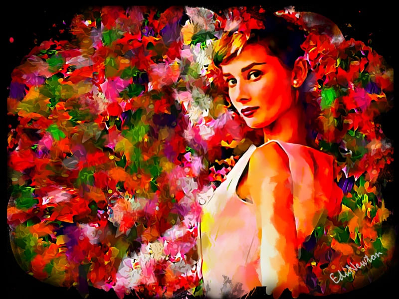 AUDREY HEPBURN - ABSTRACT ART