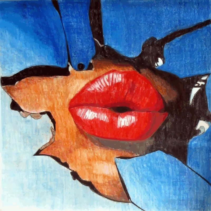 GLASS MIRROR LIPS