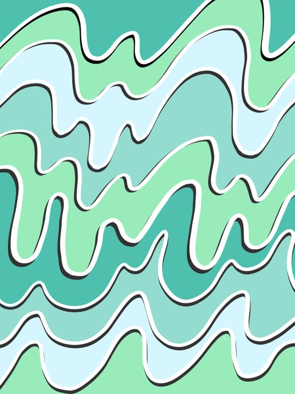ONDAS ABSTRATAS VERDES