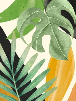 ABSTRACT ART TROPICAL LEAVES 19