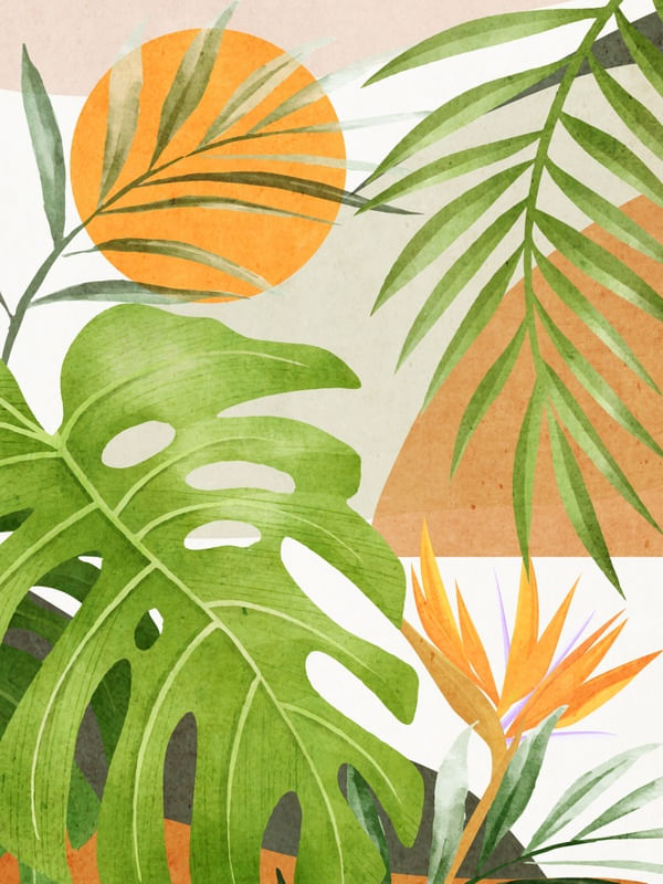 ABSTRACT ART TROPICAL LEAVES 20