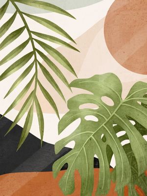 ABSTRACT ART TROPICAL LEAVES 21