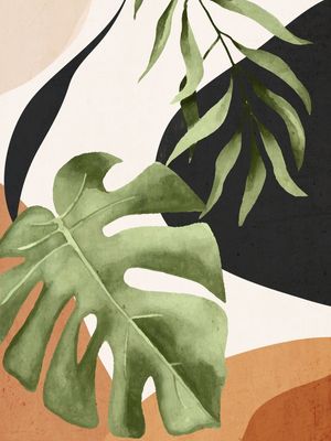 ABSTRACT ART TROPICAL LEAVES 23