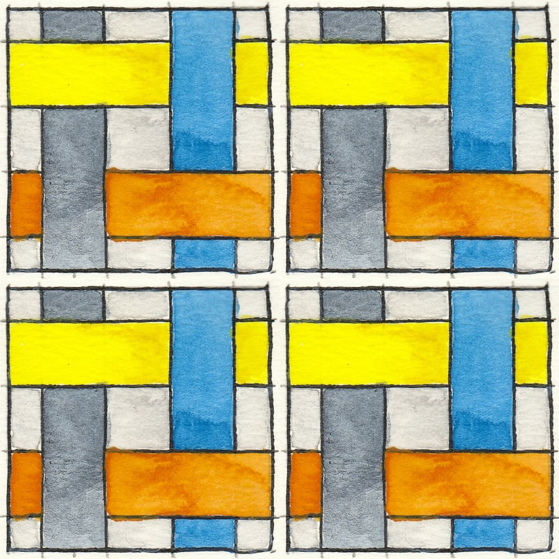 AZULEJO QUADRADO EM AQUARELA 12 - SERIE