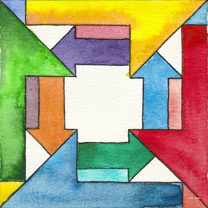 SETAS COLORIDAS EM AQUARELA