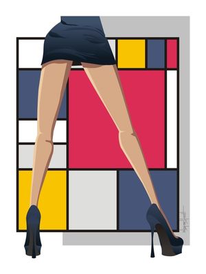 GIRL ARTE GEOMETRICO