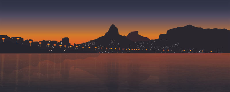 LAGOA ENTARDECER PANORÂMICO