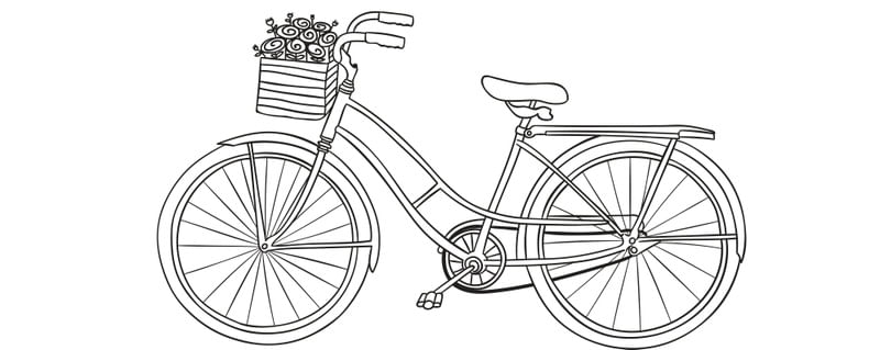 BICICLETA EM PRETO E BRANCO RETRO