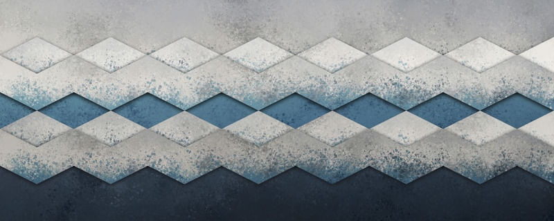 BLUE CHEVRON DECO