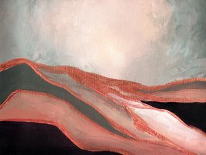 DUNE DRIFTER 2 HORIZONTAL, ABSTRATO MINIMALISTA PAISAGEM PINTURA
