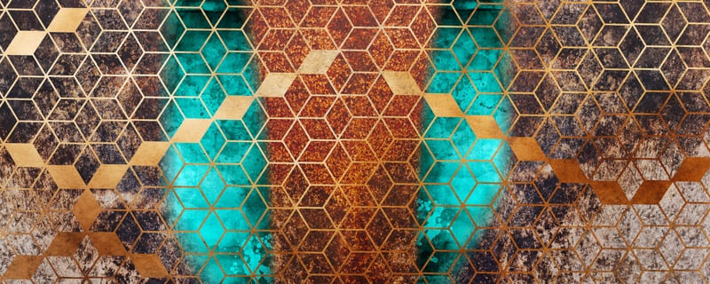 GEOMETRIC CUBES OCEAN PANORAMIC