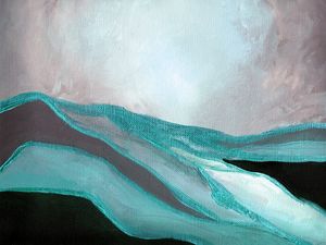 DUNE DRIFTER 3 HORIZONTAL, ABSTRATO MINIMALISTA PAISAGEM PINTURA
