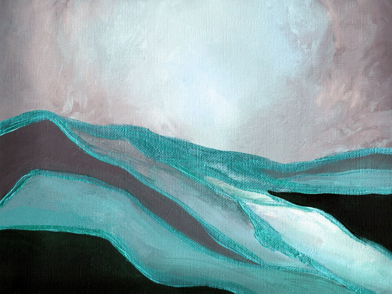 DUNE DRIFTER 3 HORIZONTAL, ABSTRATO MINIMALISTA PAISAGEM PINTURA
