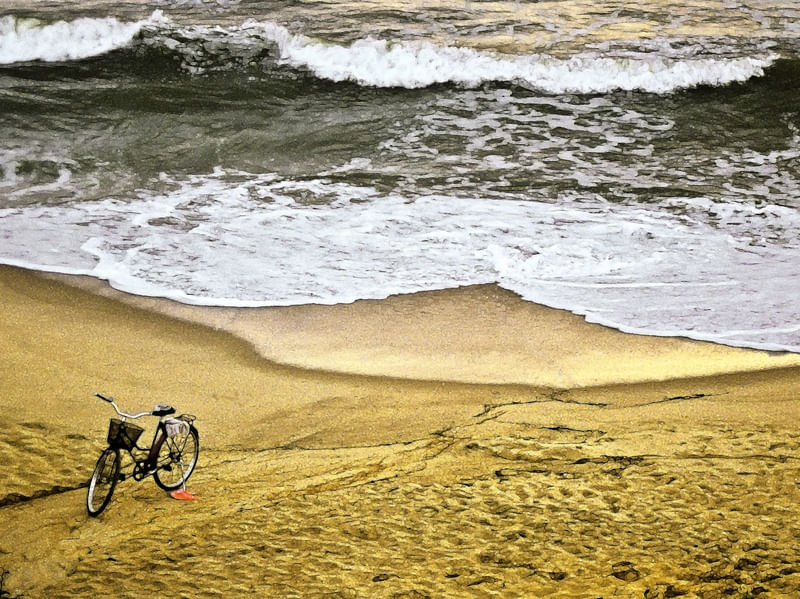 BICICLETA NA PRAIA (SLIDE35MM)
