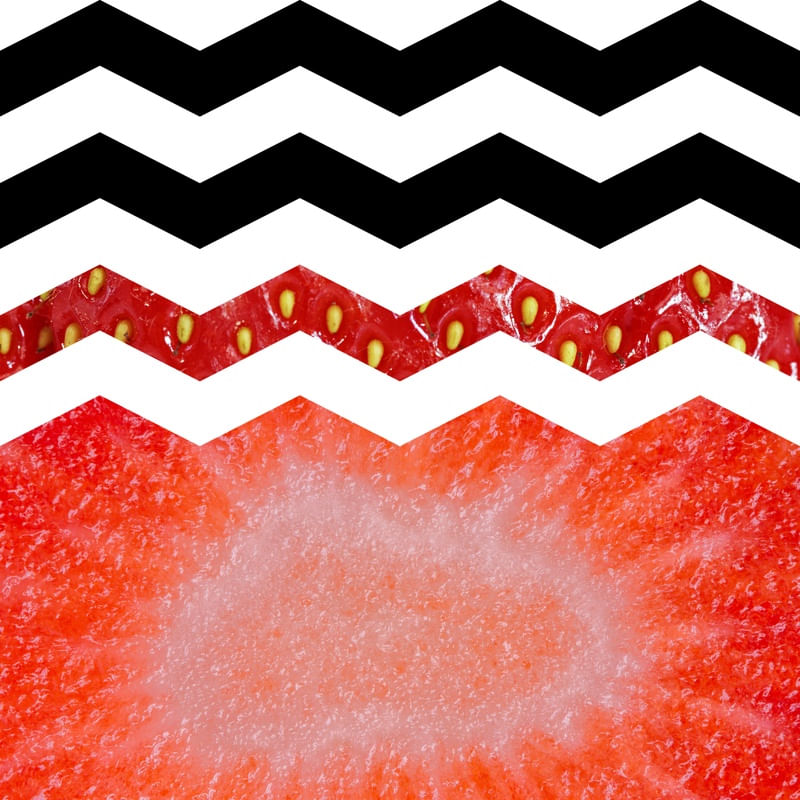 TROPICAL CHEVRON - STRAWBERRY