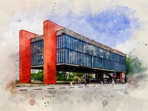 MUSEU MASP AQUARELA