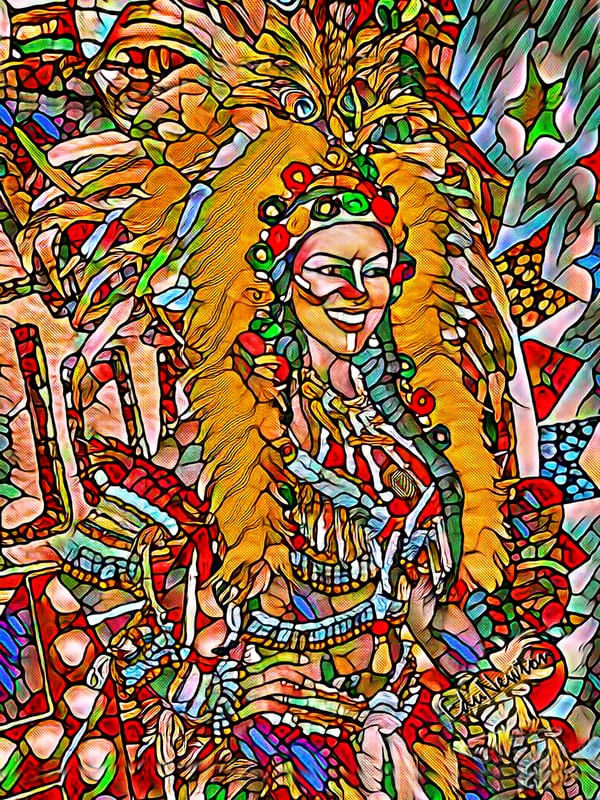 ÍNDIA BUMBA MEU BOI DO MARANHÃO - ARTE ABSTRATA