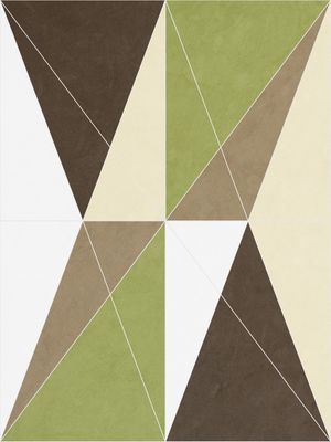 GEOMÉTRICO SOFISTICADO - VERDE E BEGE