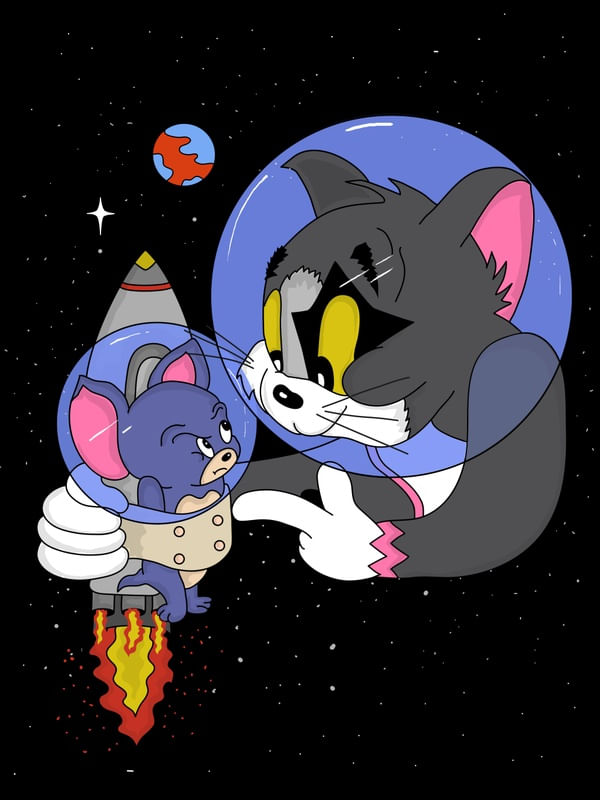 TOM & JERRY FOGUETE ESPACIAL