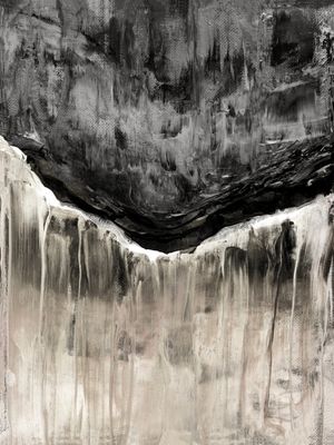 PINNACLE AND PASS 2, MONTANHAS PAISAGEM ATMOSFERICO ABSTRATO MODERNO PINTURA