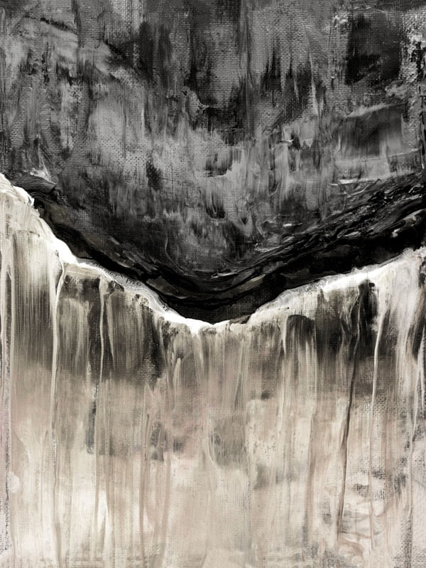 PINNACLE AND PASS 2, MONTANHAS PAISAGEM ATMOSFERICO ABSTRATO MODERNO PINTURA
